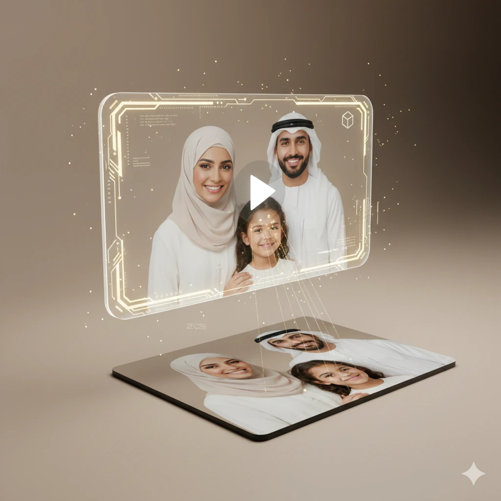 Digitally link the photo to the content